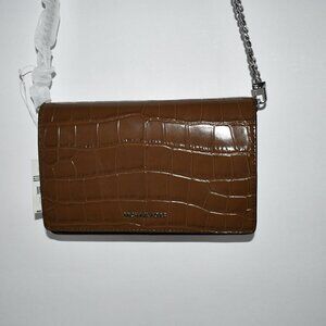 MICHAEL Kors MED Flap Chain Crossbody in Driftwood #32F4SJ6C8E NWT